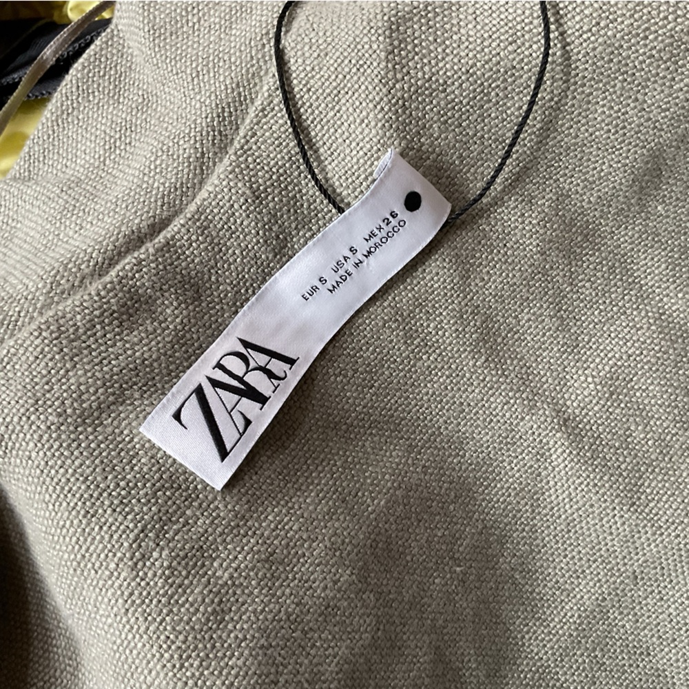 Zara 100% Linen Coat with Pockets, Small - Picture 8 of 14